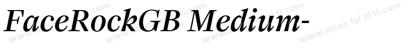 FaceRockGB Medium字体转换